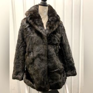 Luxurious Faux Fur Coat in Rich Brown